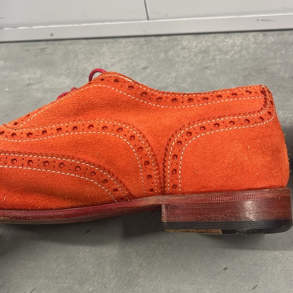 USED Paul Smith orange suede dip-dyed brogues Size 7 UK - Picture 15 of 16